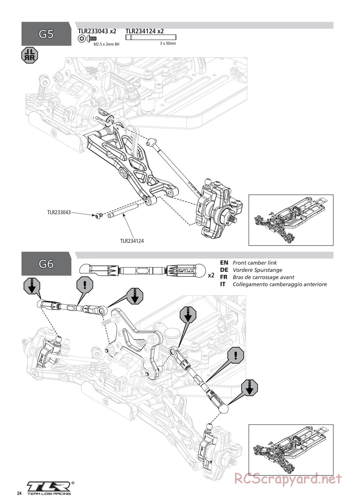 Team Losi - TLR 22X-4 Race - Manual - Page 24