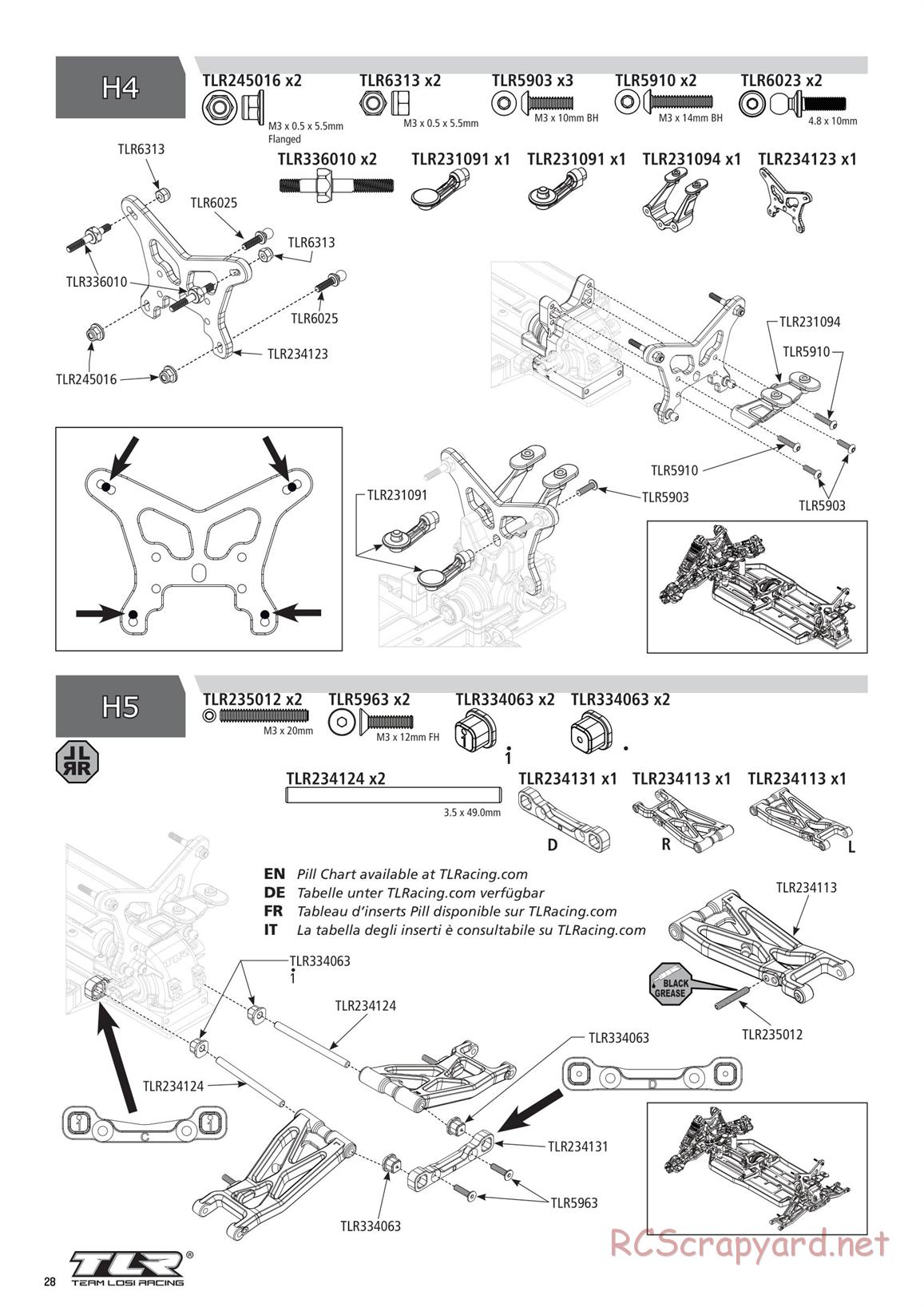 Team Losi - TLR 22X-4 Race - Manual - Page 28