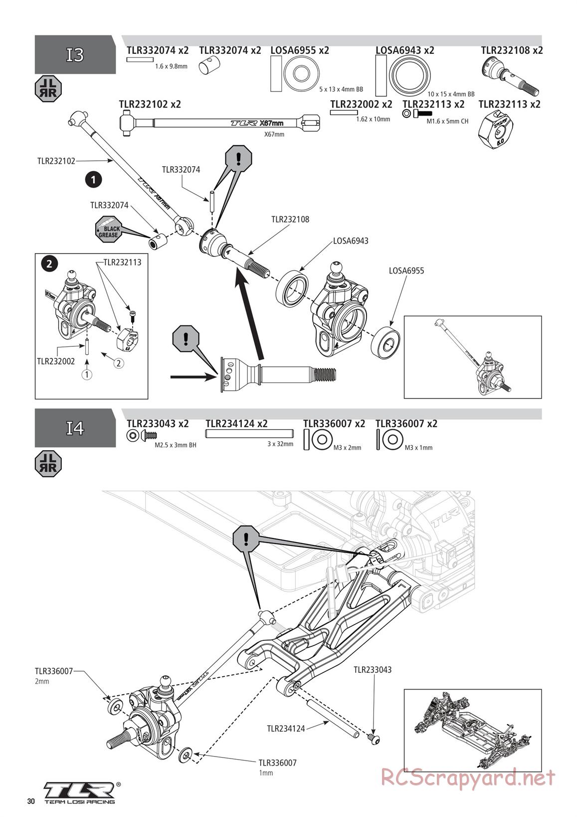 Team Losi - TLR 22X-4 Race - Manual - Page 30