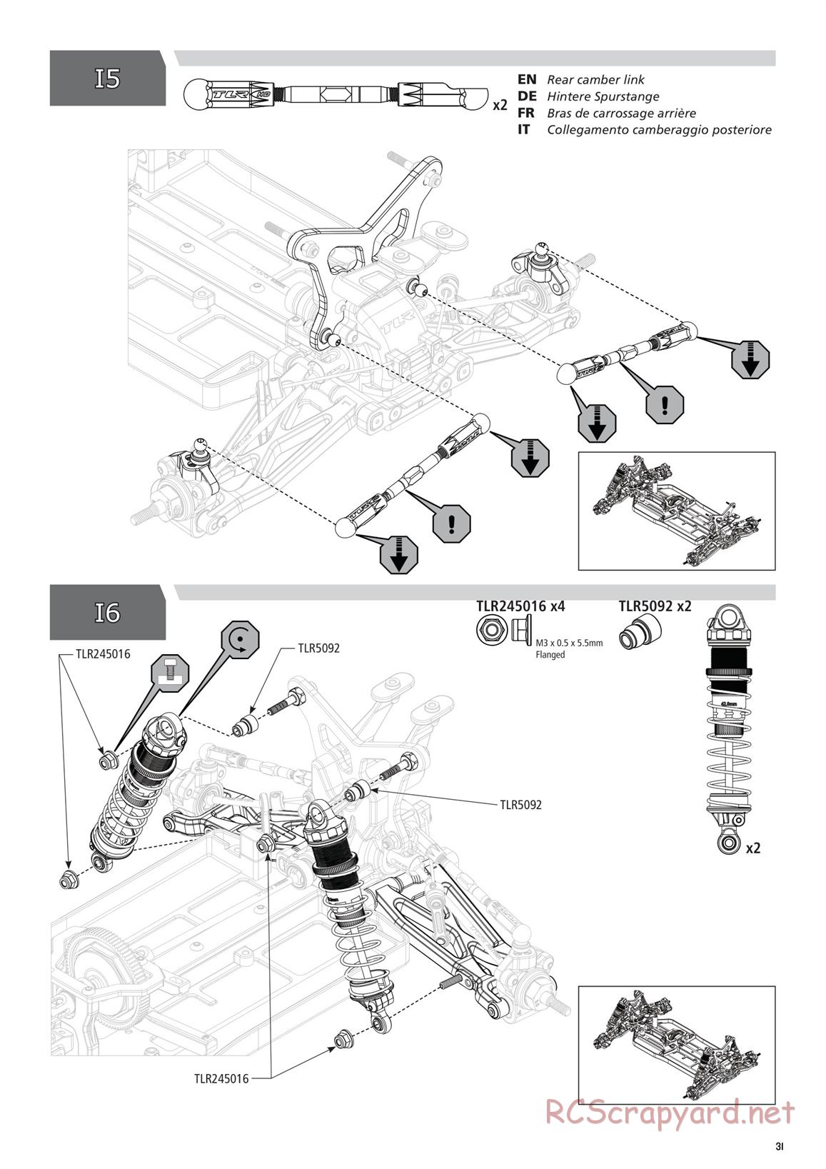 Team Losi - TLR 22X-4 Race - Manual - Page 31