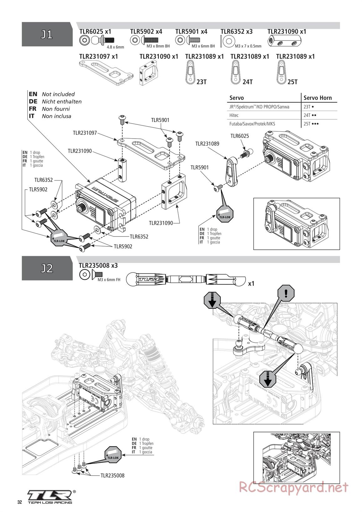 Team Losi - TLR 22X-4 Race - Manual - Page 32