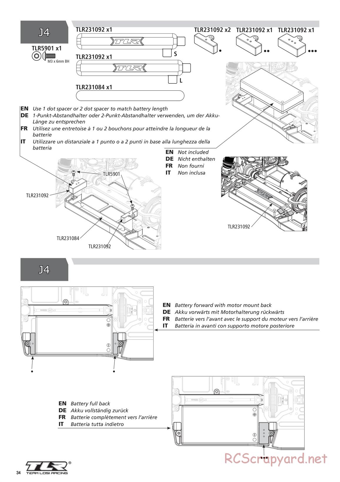 Team Losi - TLR 22X-4 Race - Manual - Page 34