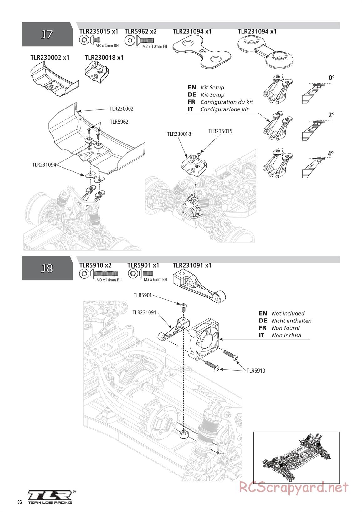 Team Losi - TLR 22X-4 Race - Manual - Page 36