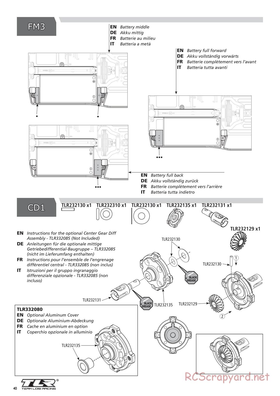 Team Losi - TLR 22X-4 Race - Manual - Page 40