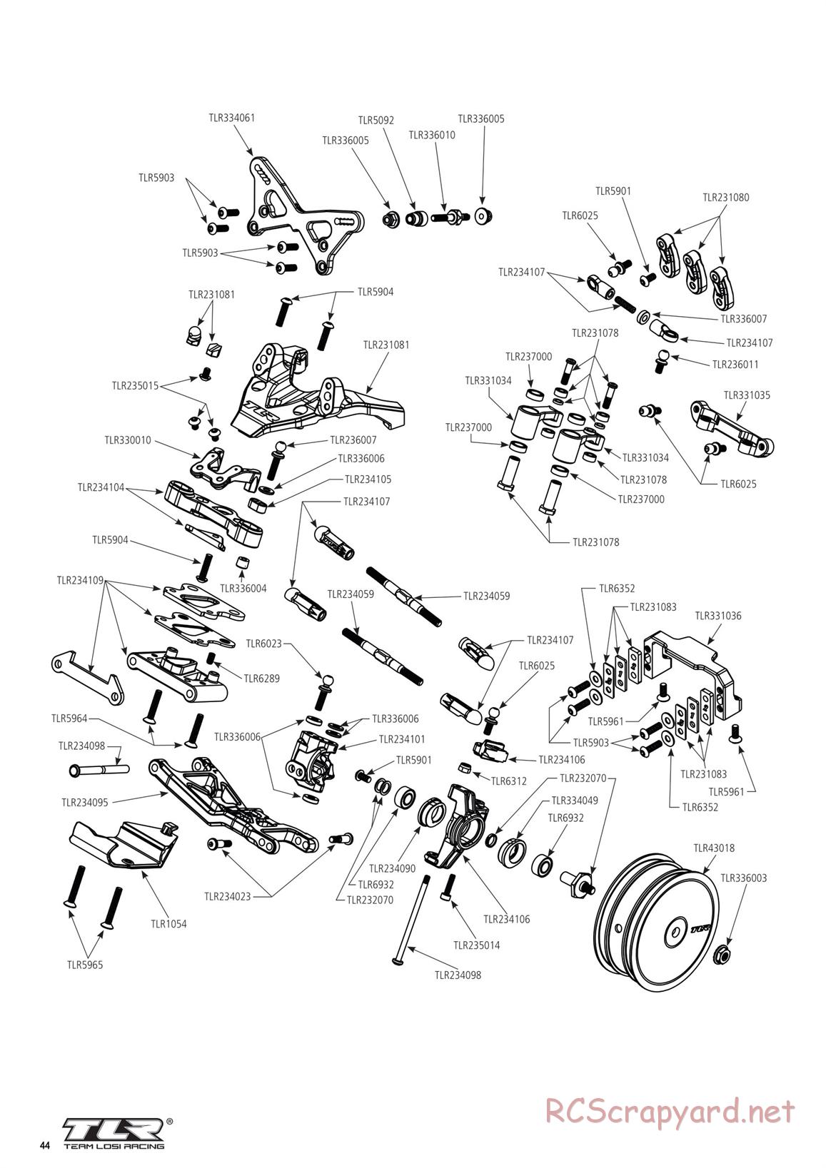 Team Losi - TLR 22 5.0 DC Elite Race - Manual - Page 1