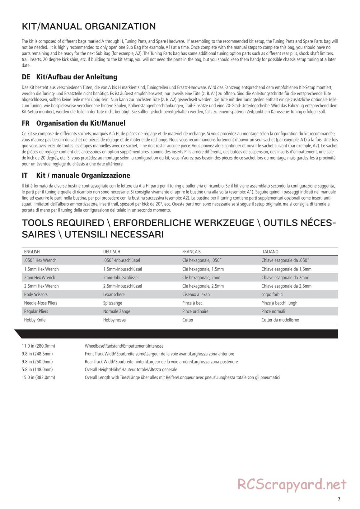 Team Losi - TLR 22 5.0 DC Elite Race - Manual - Page 7