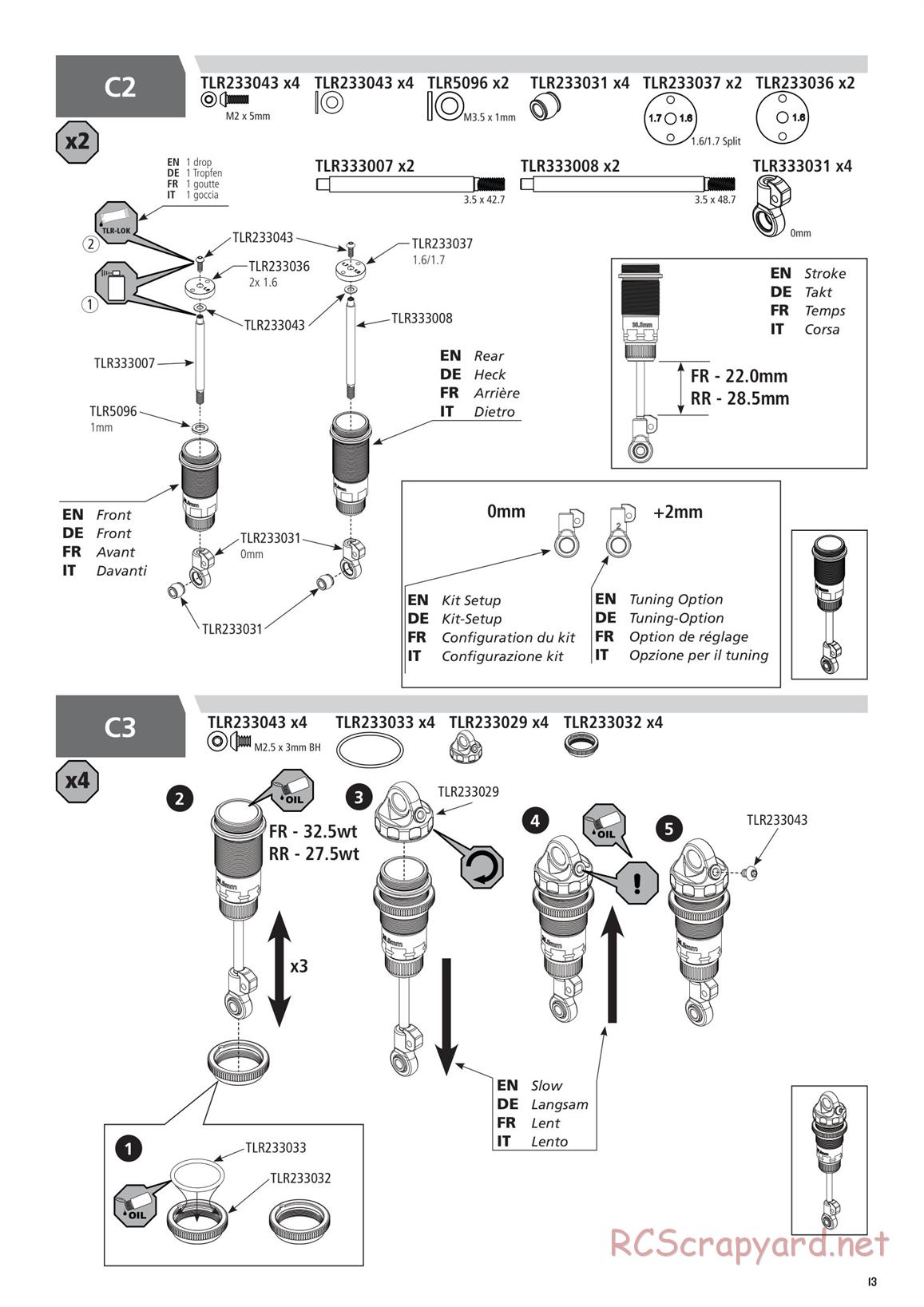 Team Losi - TLR 22 5.0 DC Elite Race - Manual - Page 13