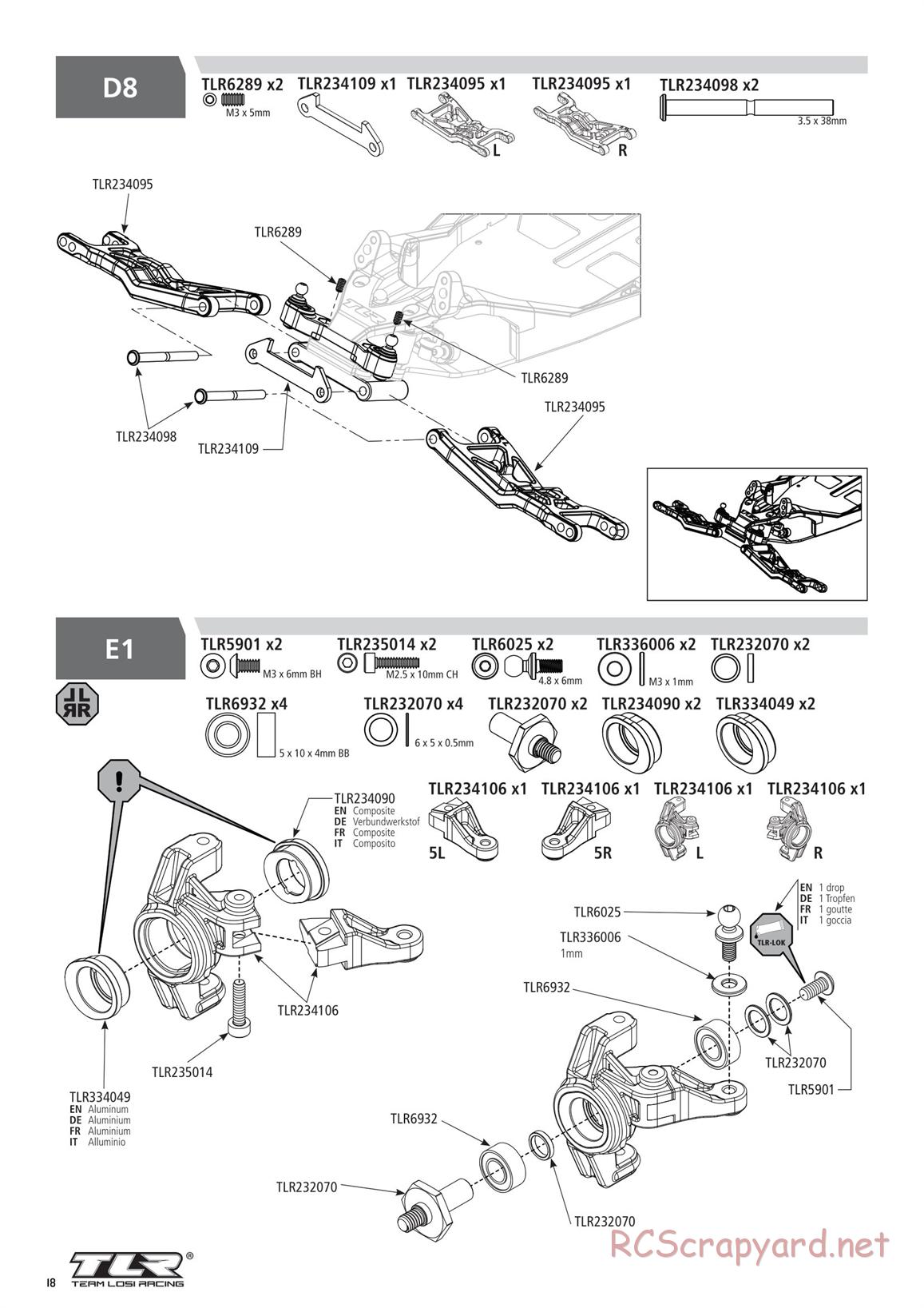 Team Losi - TLR 22 5.0 DC Elite Race - Manual - Page 18