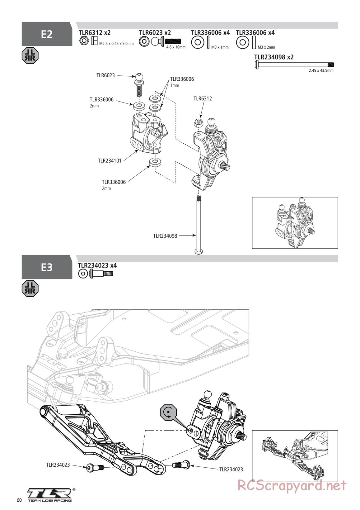 Team Losi - TLR 22 5.0 DC Elite Race - Manual - Page 20