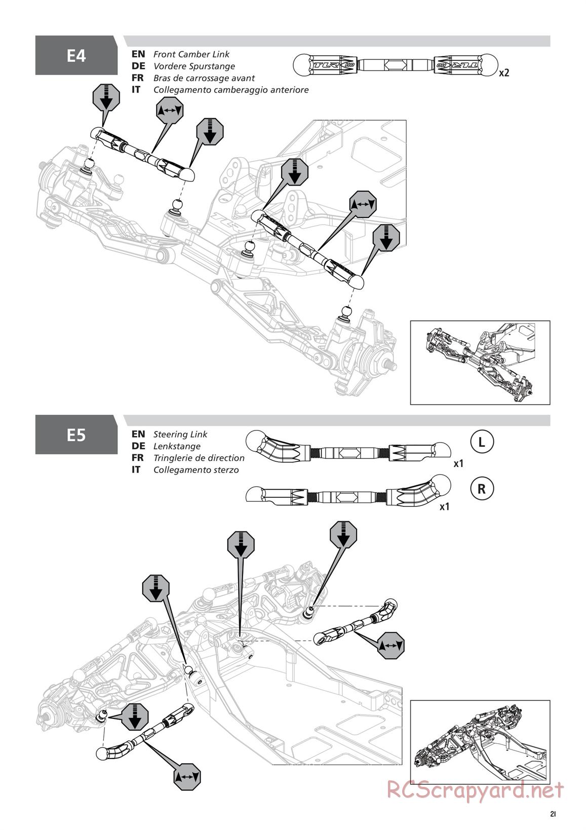 Team Losi - TLR 22 5.0 DC Elite Race - Manual - Page 21