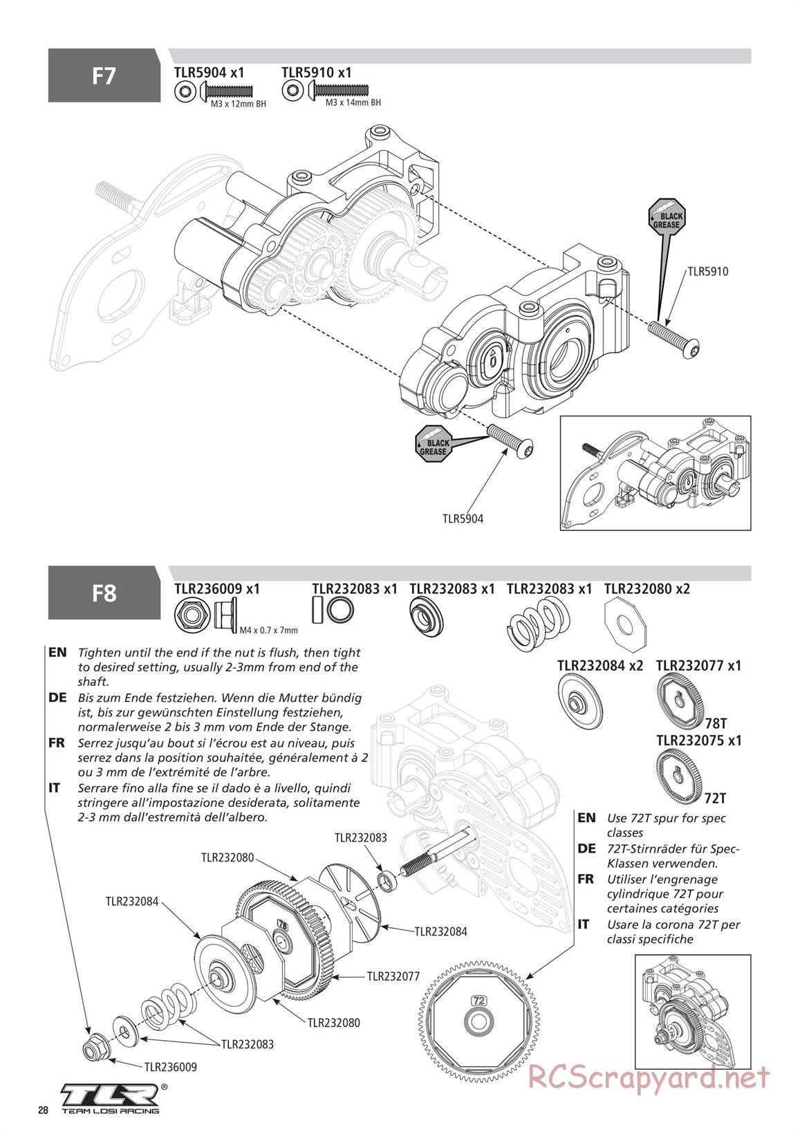 Team Losi - TLR 22 5.0 DC Elite Race - Manual - Page 28