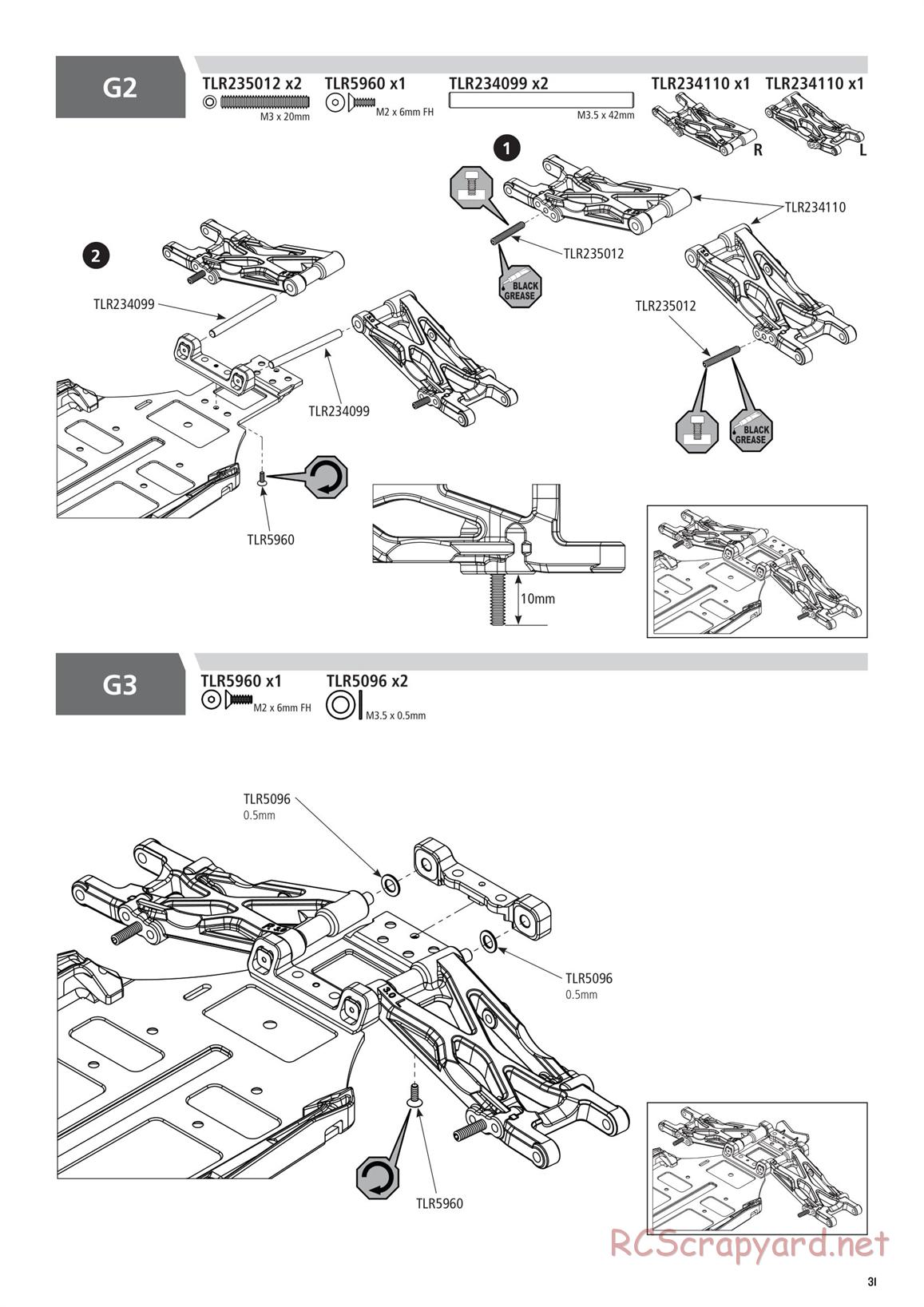 Team Losi - TLR 22 5.0 DC Elite Race - Manual - Page 31