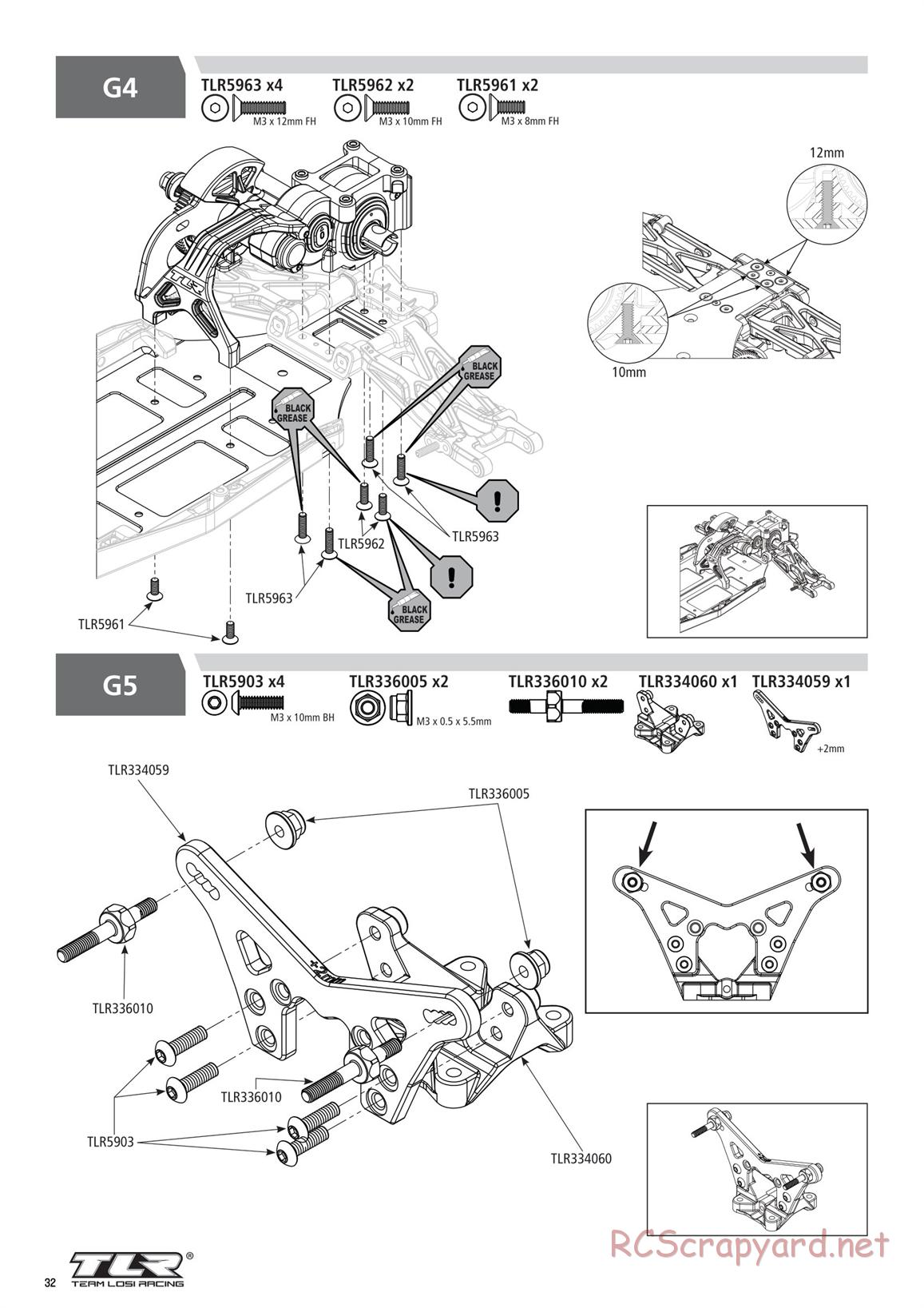 Team Losi - TLR 22 5.0 DC Elite Race - Manual - Page 32