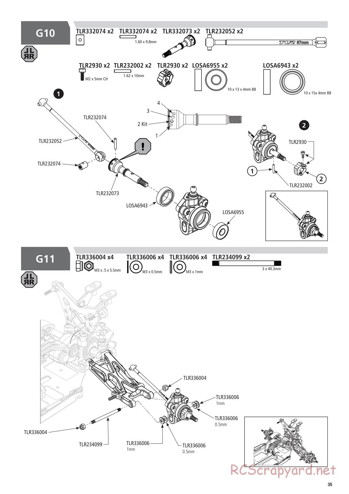 Team Losi - TLR 22 5.0 DC Elite Race - Manual - Page 35