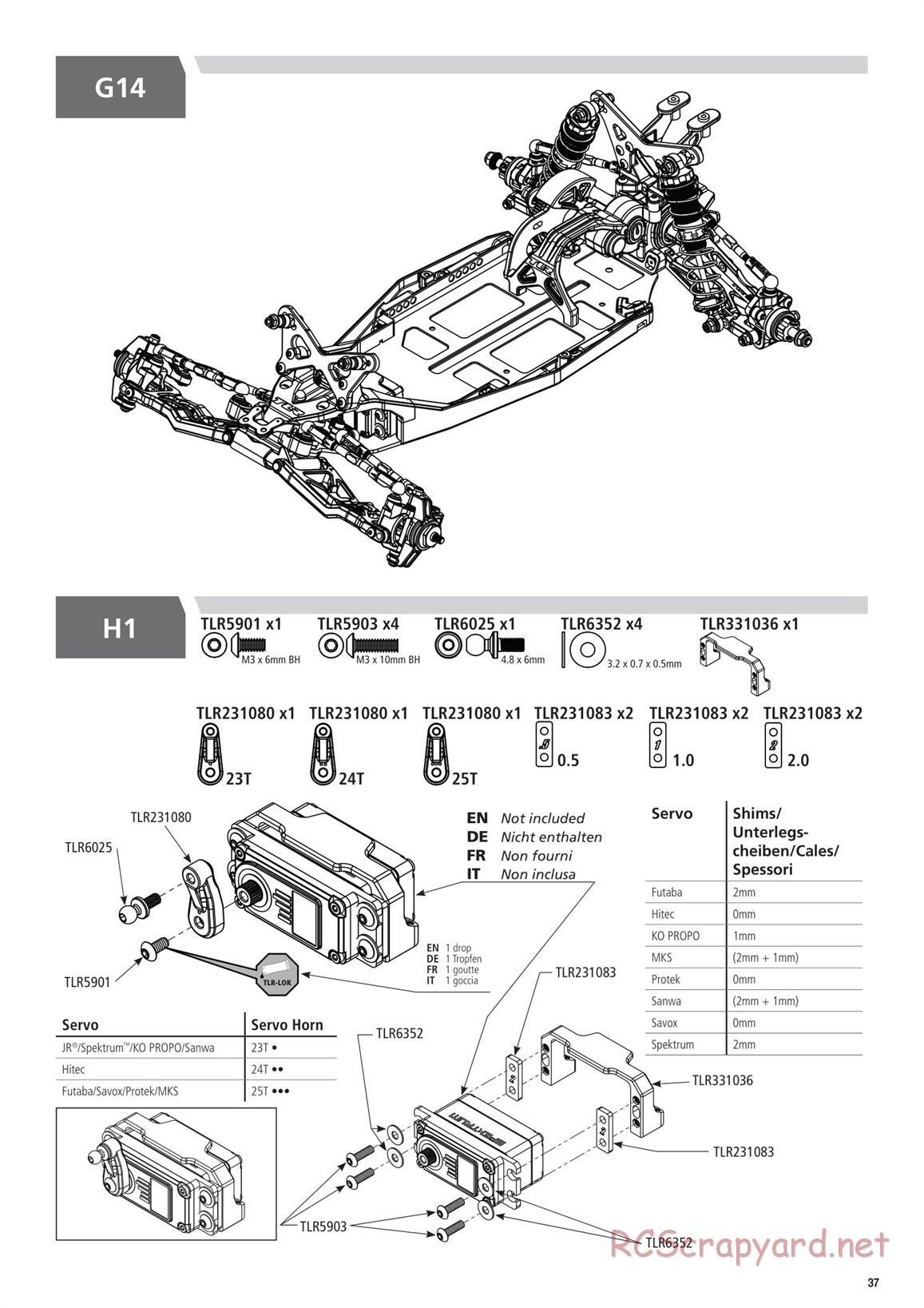 Team Losi - TLR 22 5.0 DC Elite Race - Manual - Page 37