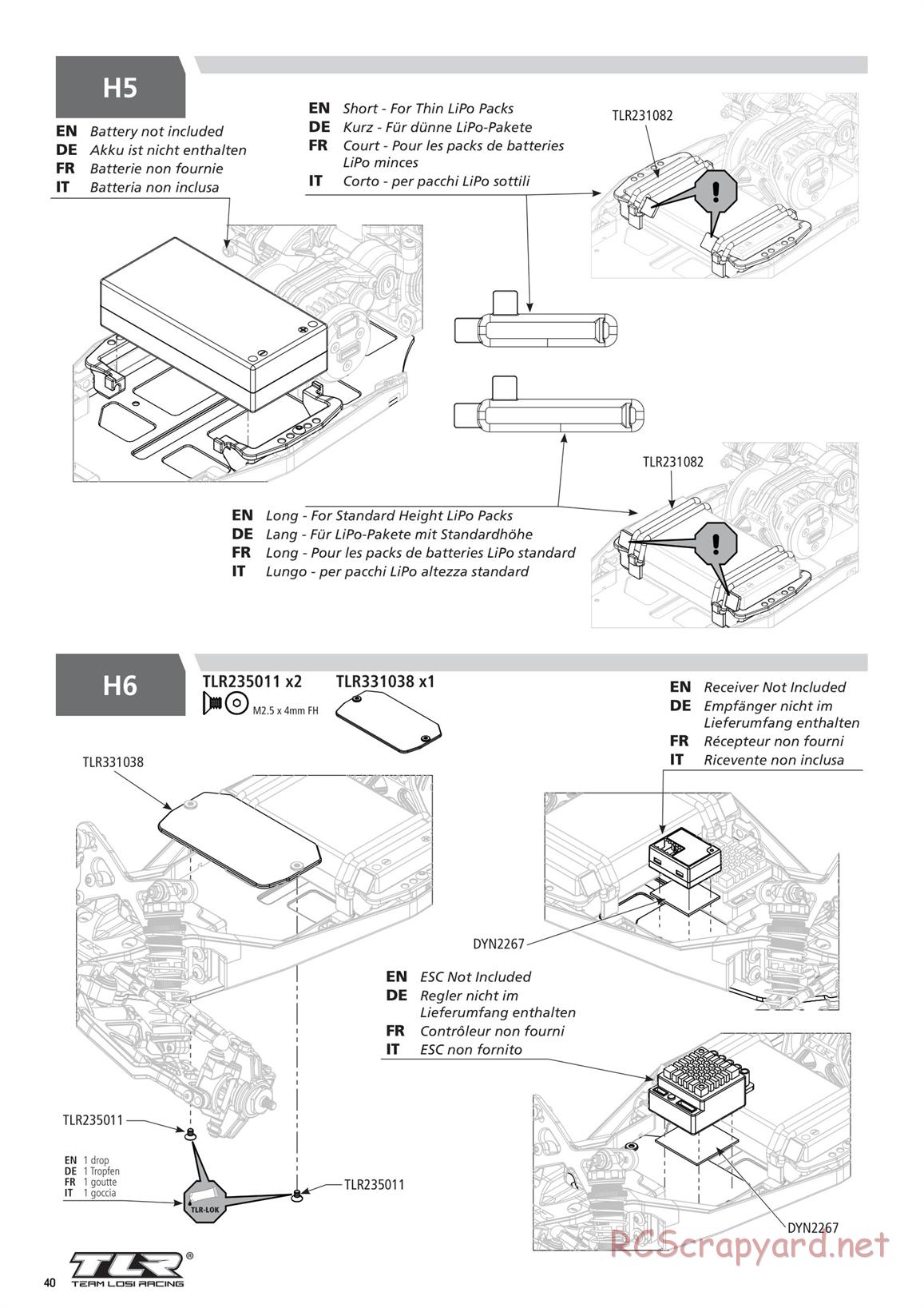 Team Losi - TLR 22 5.0 DC Elite Race - Manual - Page 40