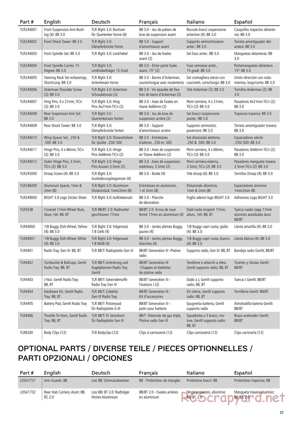 Team Losi - 8IGHT 3.0 - Manual - Page 9