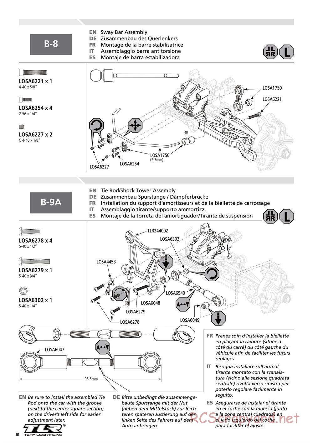 Team Losi - 8IGHT 3.0 - Manual - Page 18