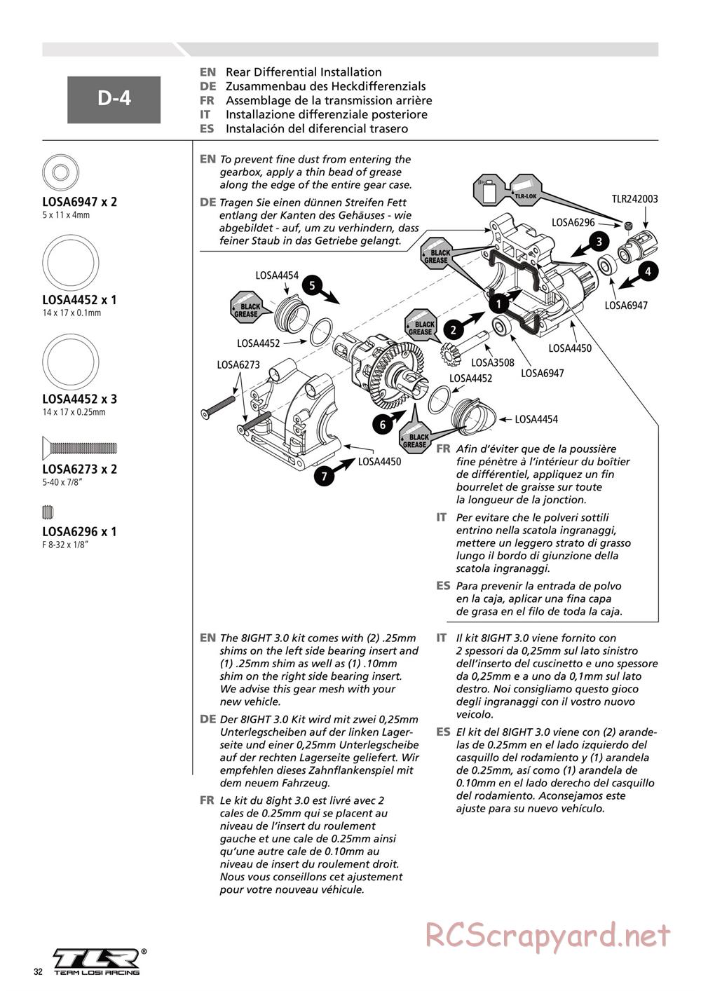 Team Losi - 8IGHT 3.0 - Manual - Page 32