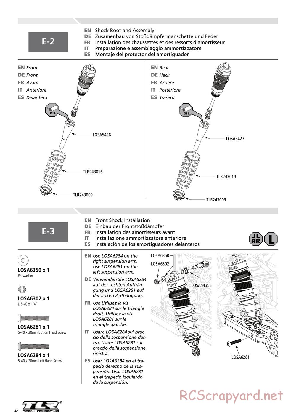 Team Losi - 8IGHT 3.0 - Manual - Page 42