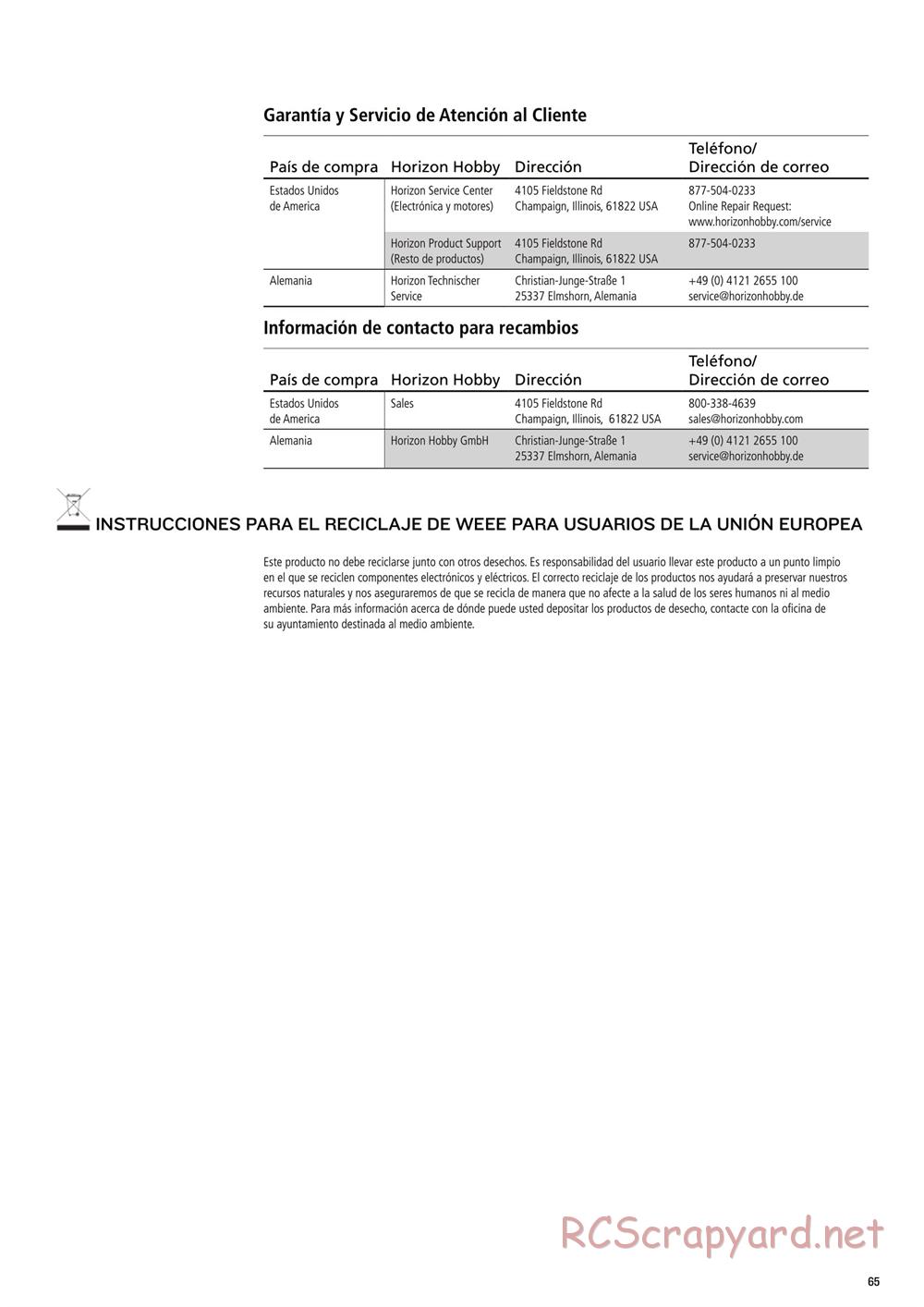 Team Losi - 8IGHT 3.0 - Manual - Page 65