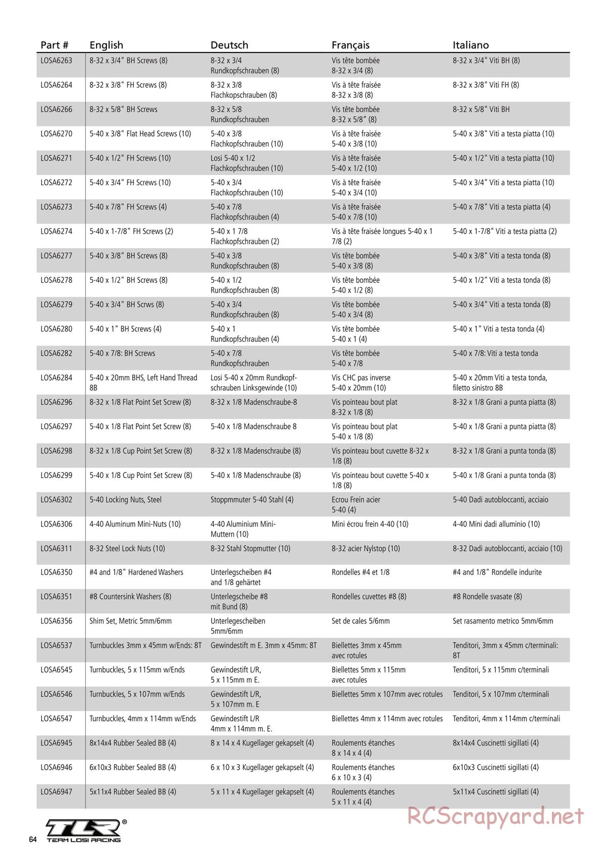 Team Losi - 8ight-T 3.0 Race - Manual - Page 6