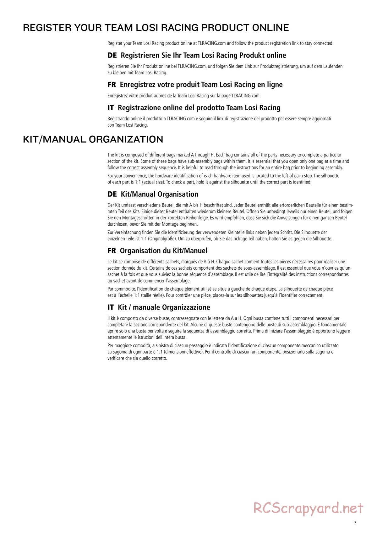 Team Losi - 8ight-T 3.0 Race - Manual - Page 7