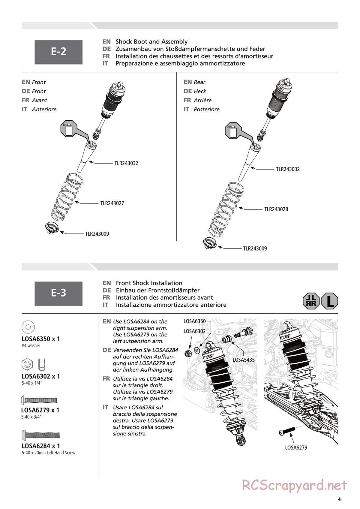 Team Losi - 8ight-T 3.0 Race - Manual - Page 41