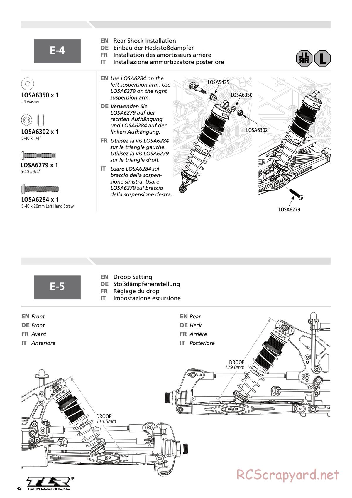 Team Losi - 8ight-T 3.0 Race - Manual - Page 42