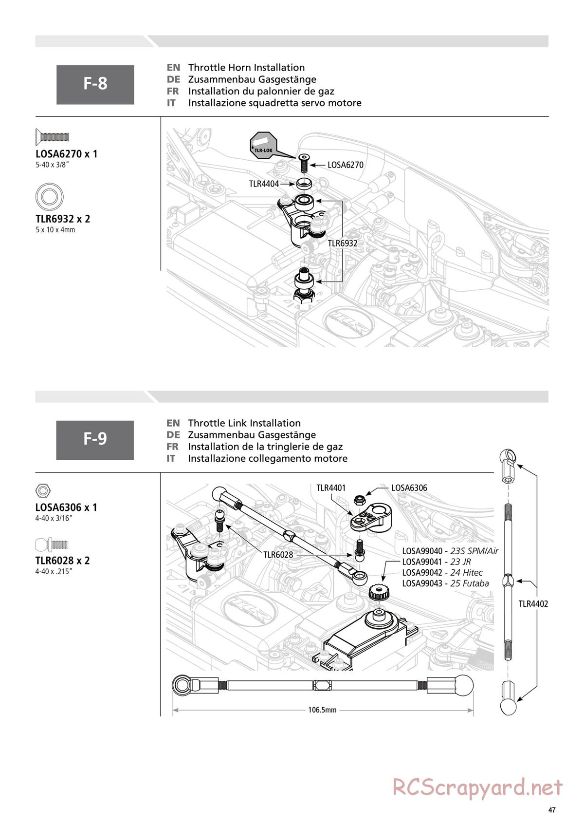 Team Losi - 8ight-T 3.0 Race - Manual - Page 47