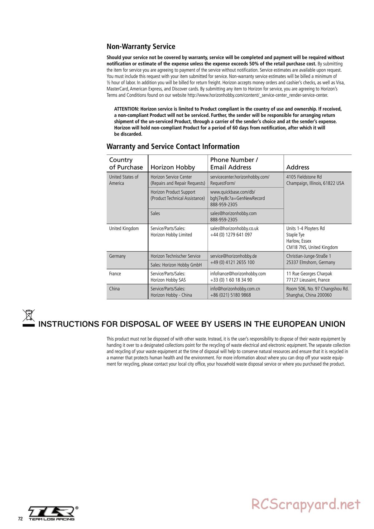 Team Losi - 8ight-T 3.0 Race - Manual - Page 57