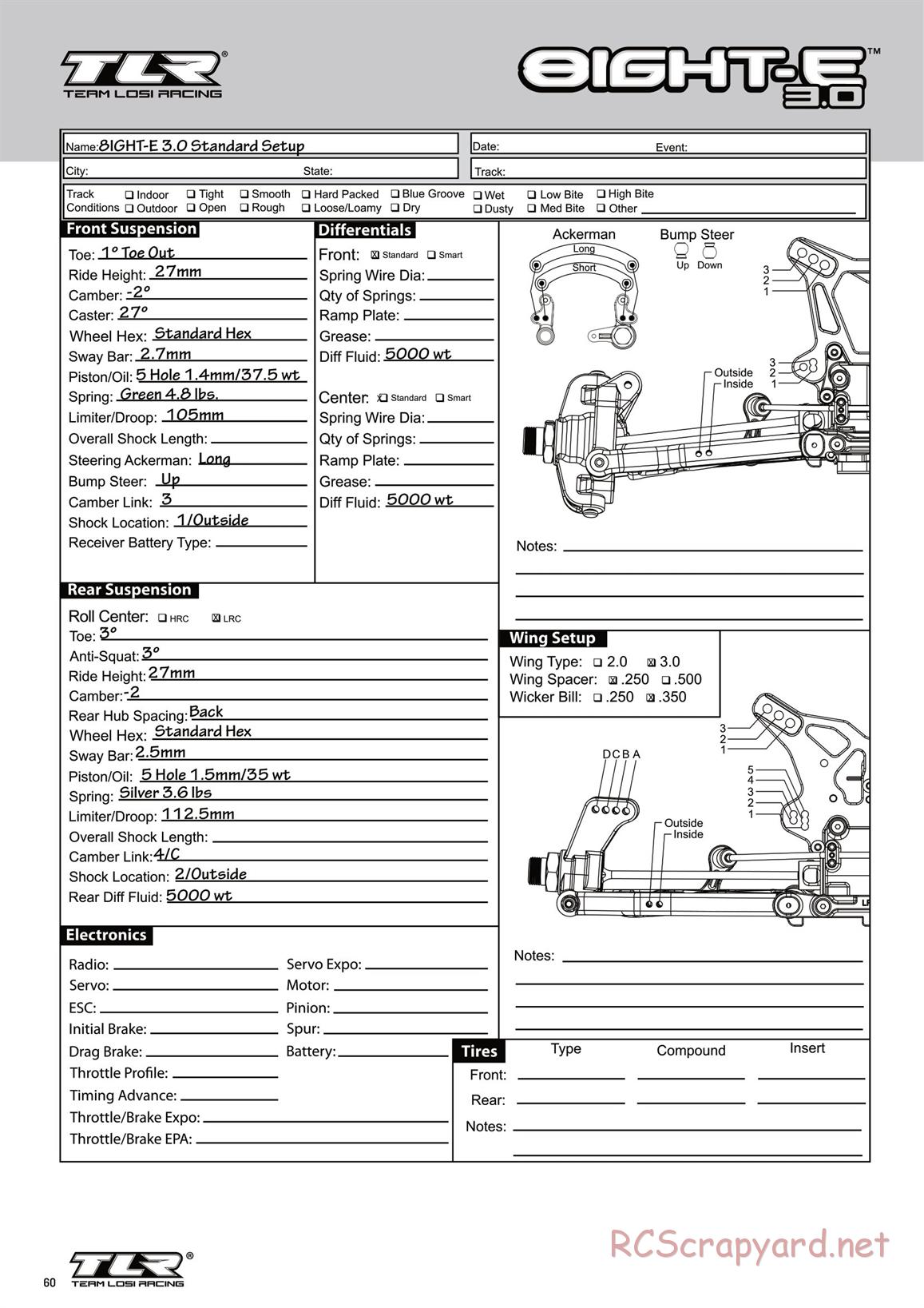 Team Losi - 8ight-E 3.0 - Manual - Page 1