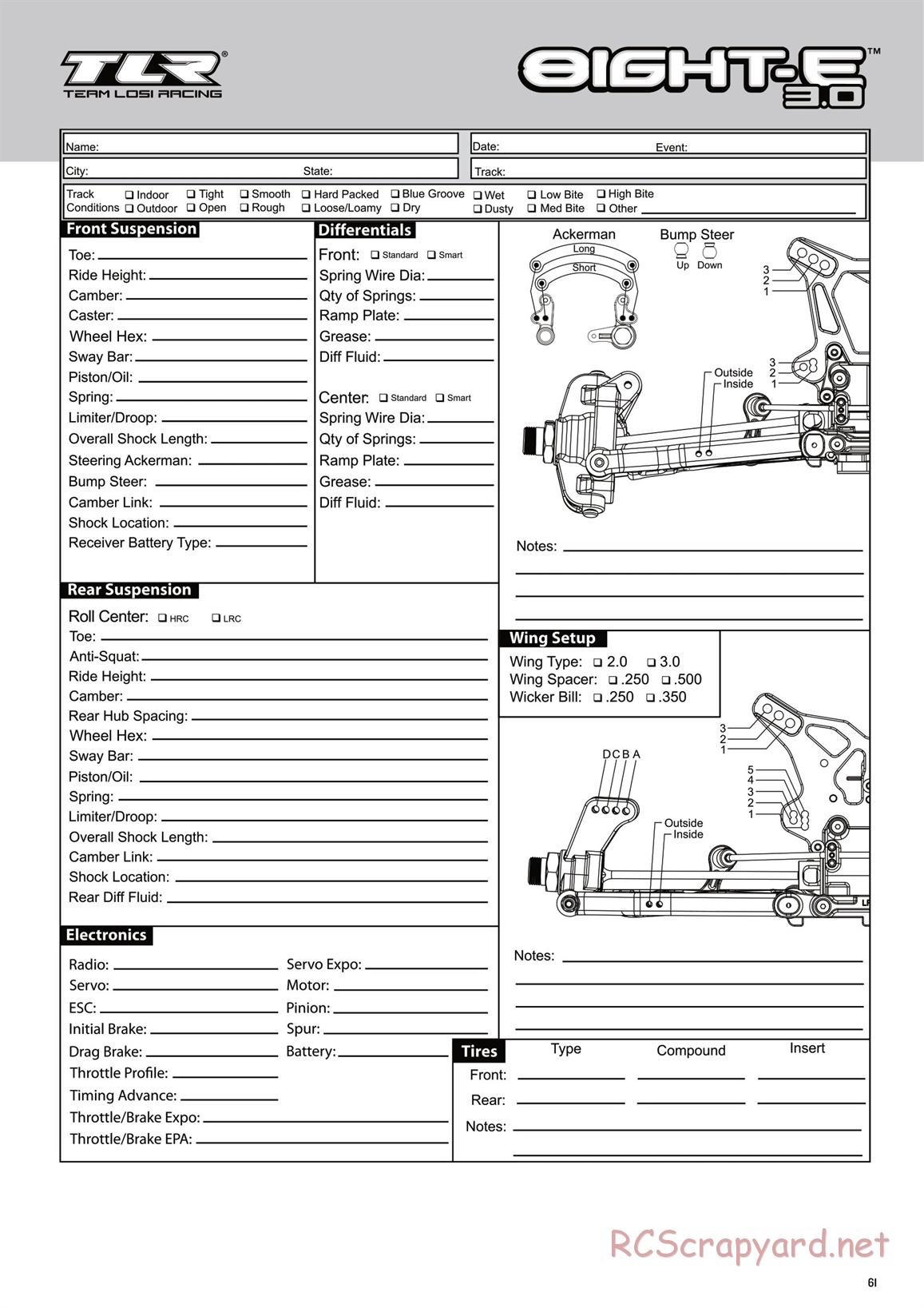 Team Losi - 8ight-E 3.0 - Manual - Page 2