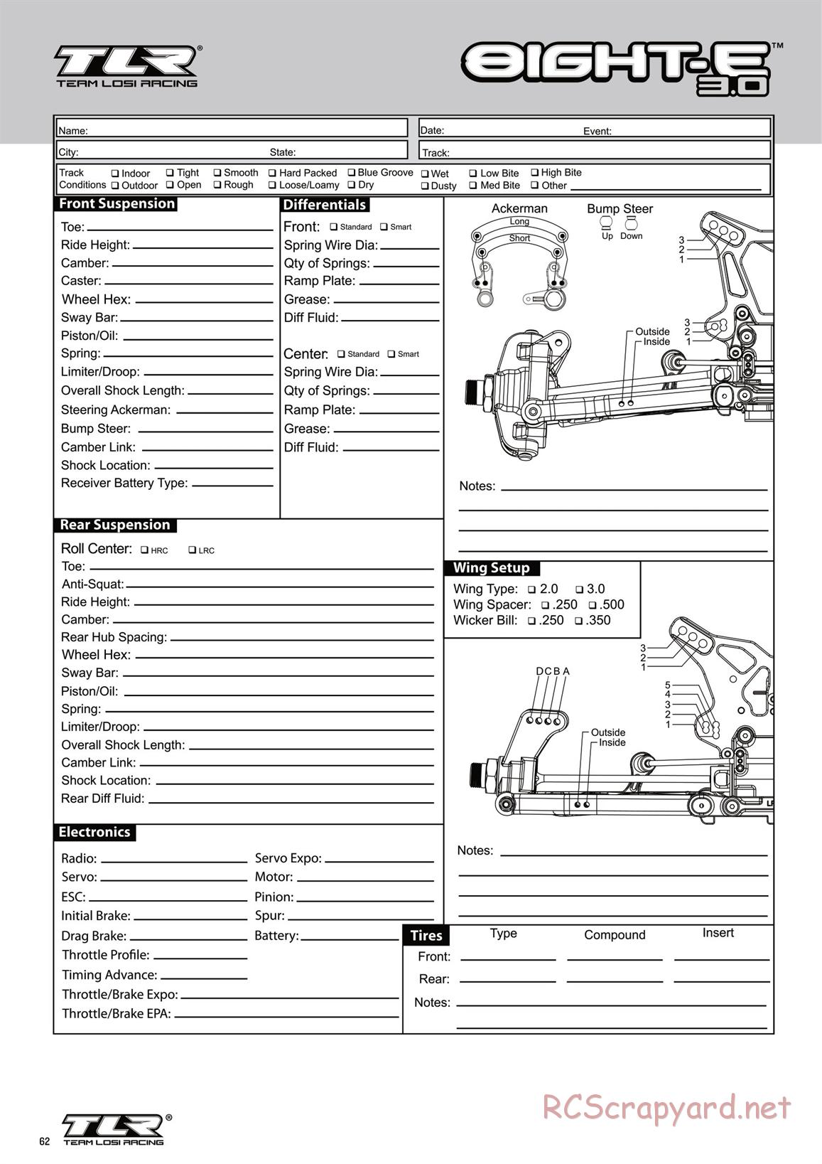 Team Losi - 8ight-E 3.0 - Manual - Page 3