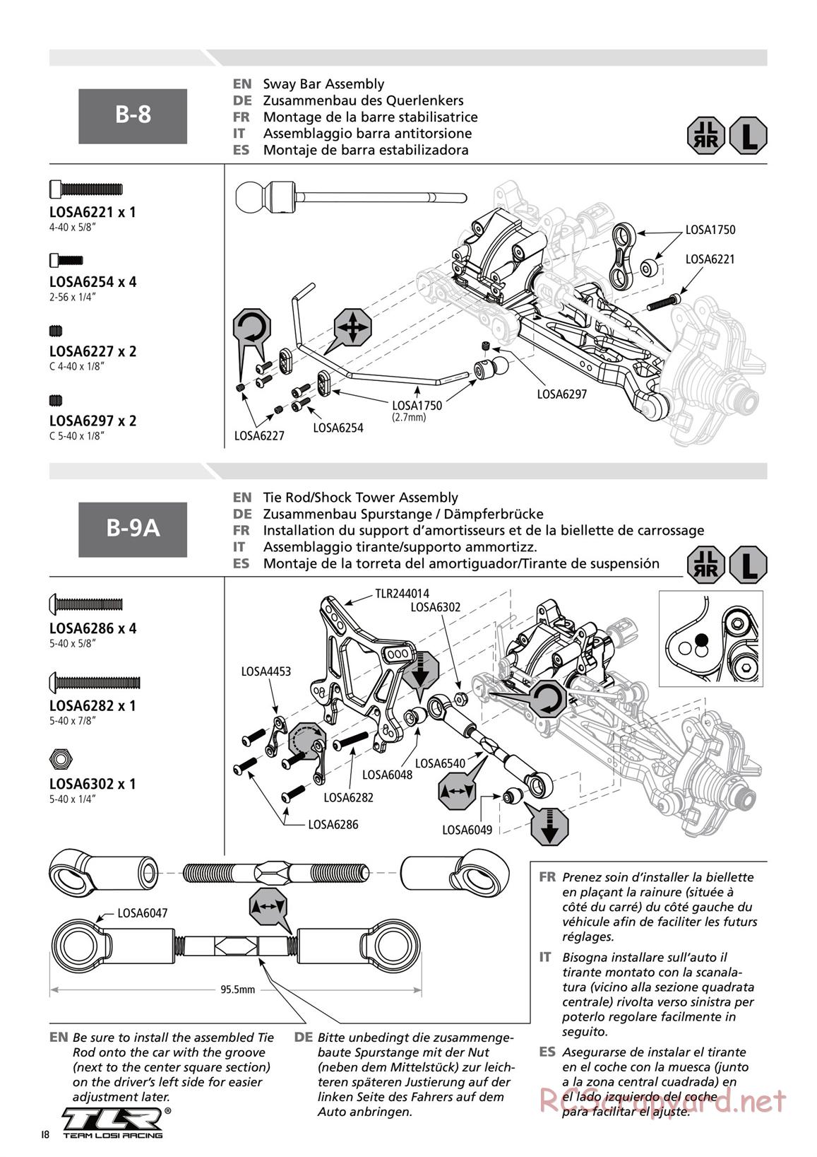 Team Losi - 8ight-E 3.0 - Manual - Page 18