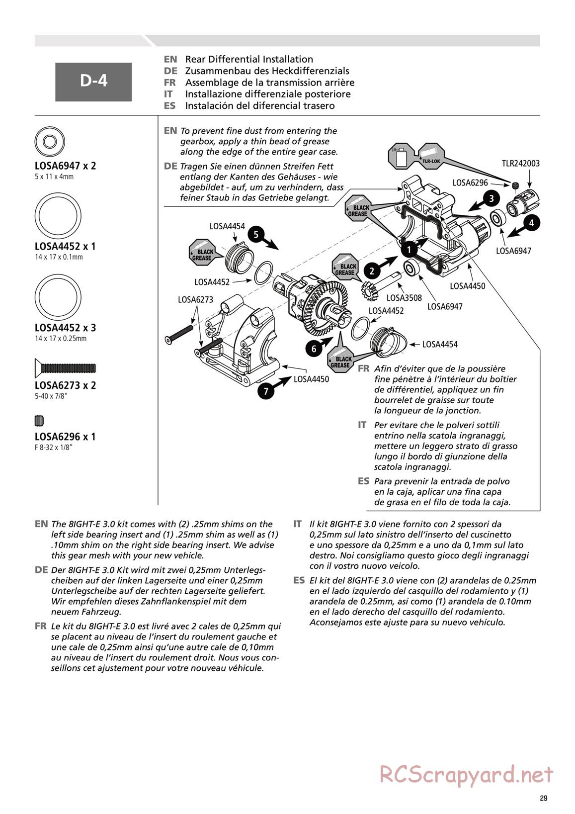 Team Losi - 8ight-E 3.0 - Manual - Page 29