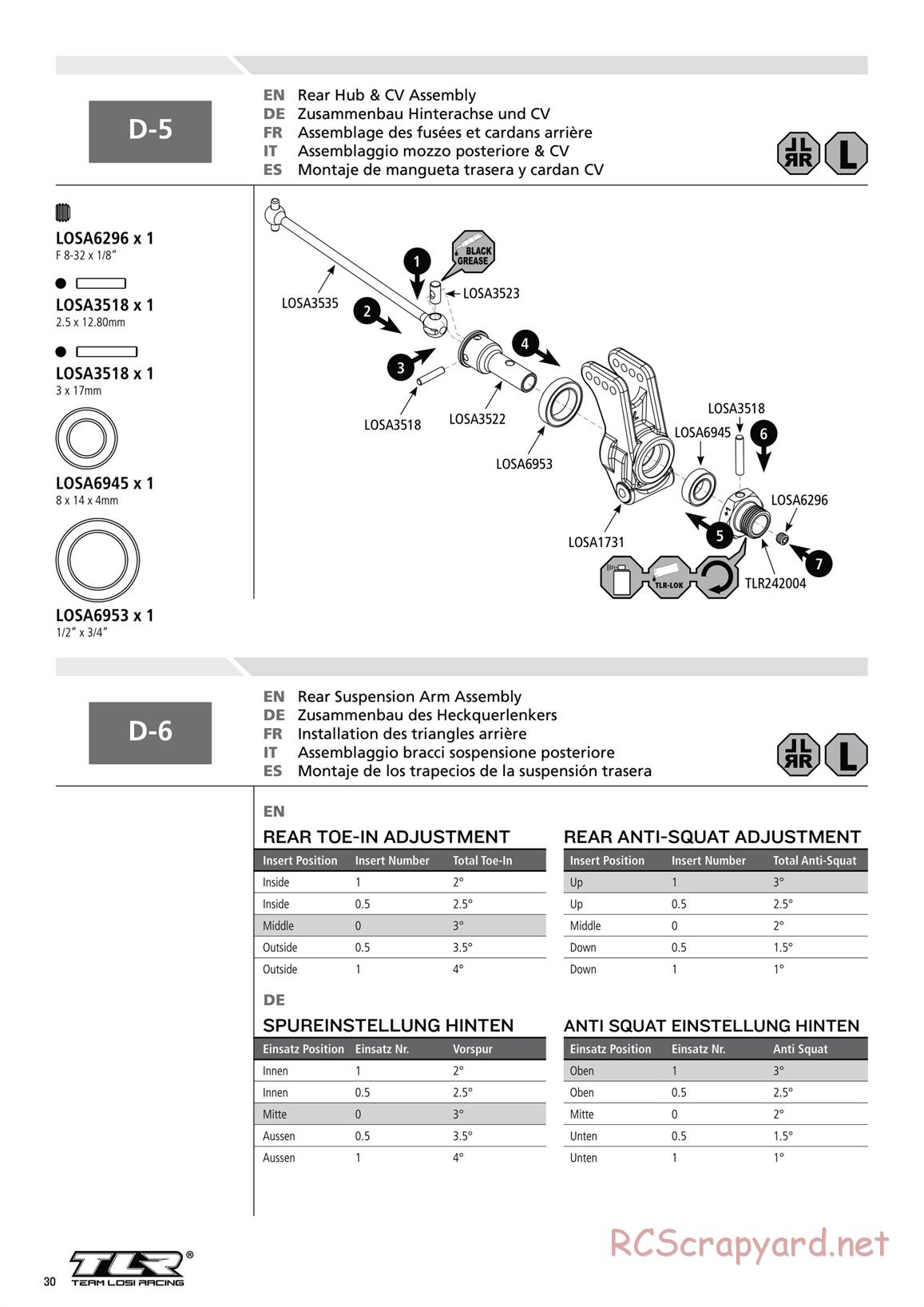 Team Losi - 8ight-E 3.0 - Manual - Page 30