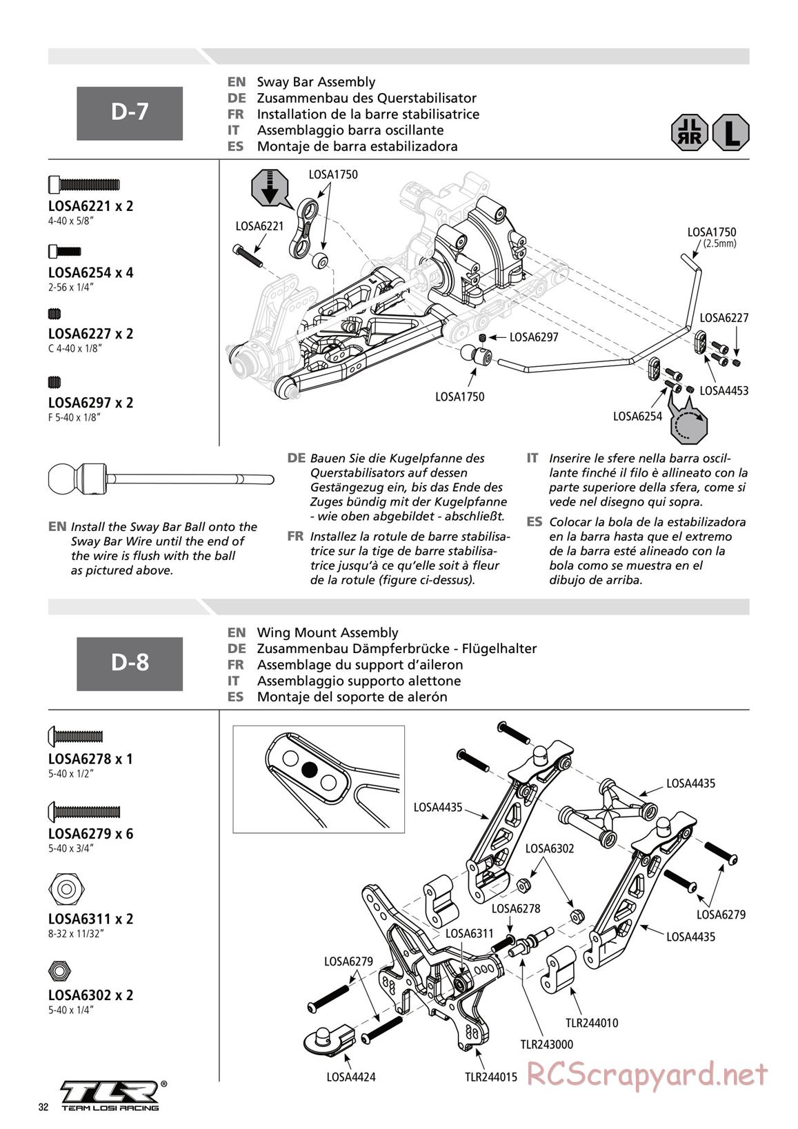 Team Losi - 8ight-E 3.0 - Manual - Page 32