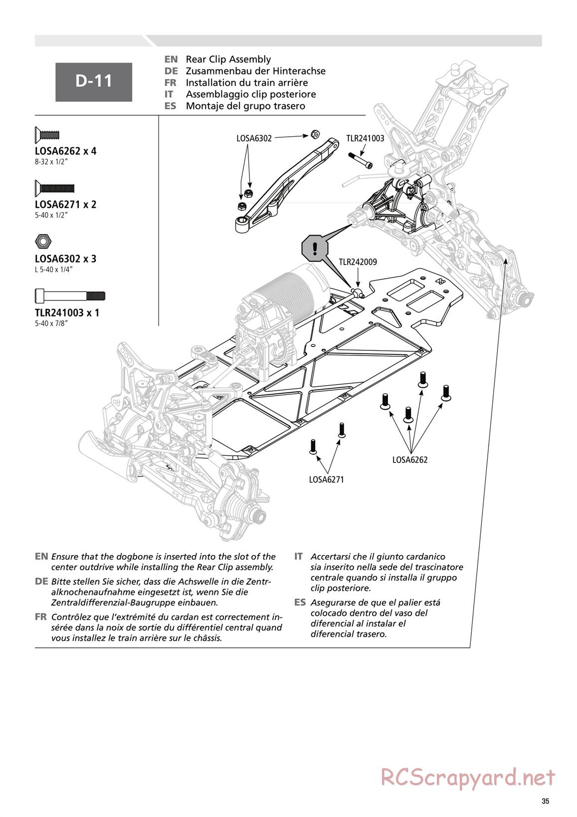 Team Losi - 8ight-E 3.0 - Manual - Page 35