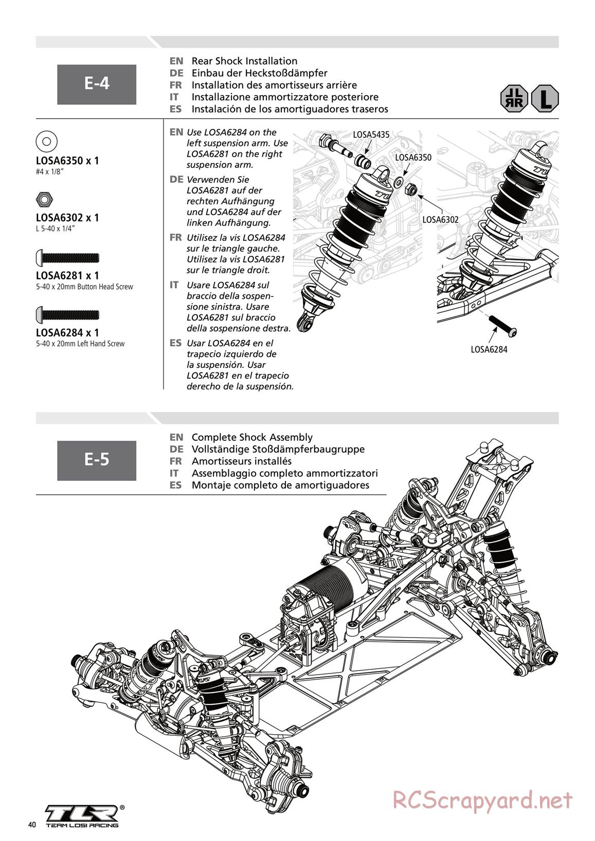 Team Losi - 8ight-E 3.0 - Manual - Page 40