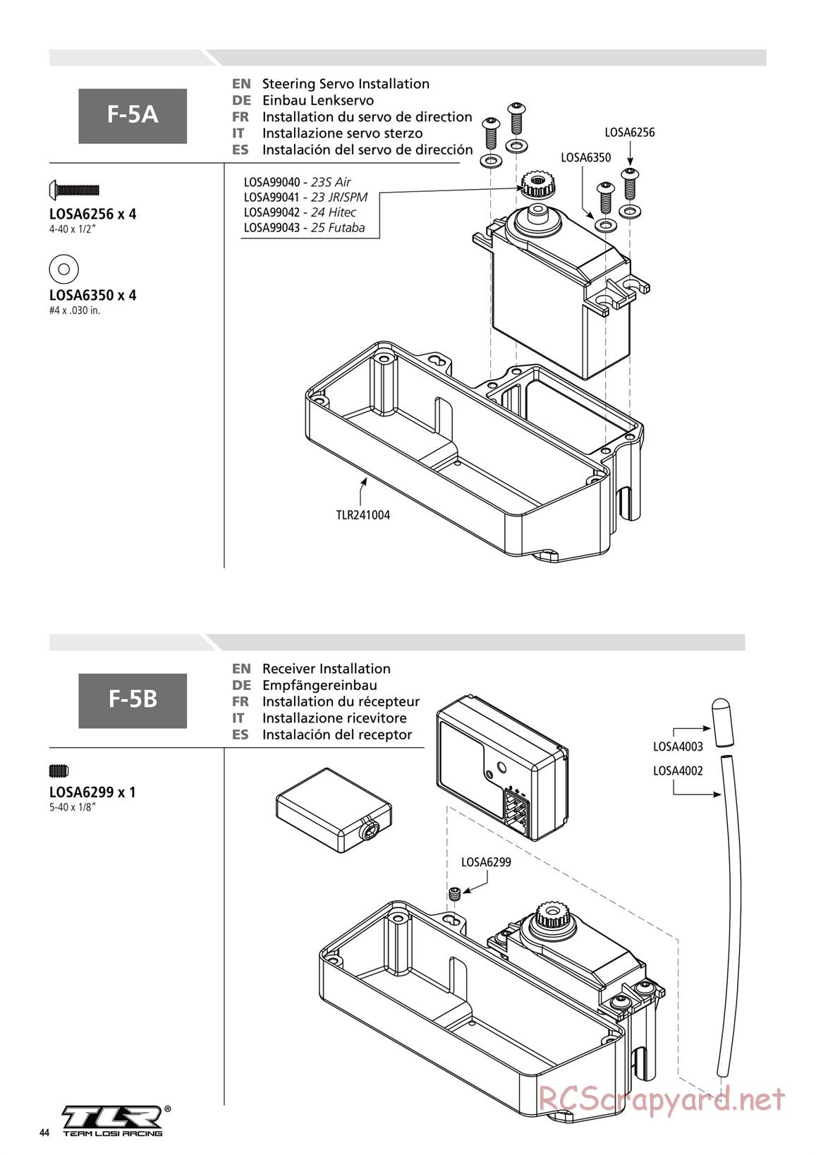 Team Losi - 8ight-E 3.0 - Manual - Page 44