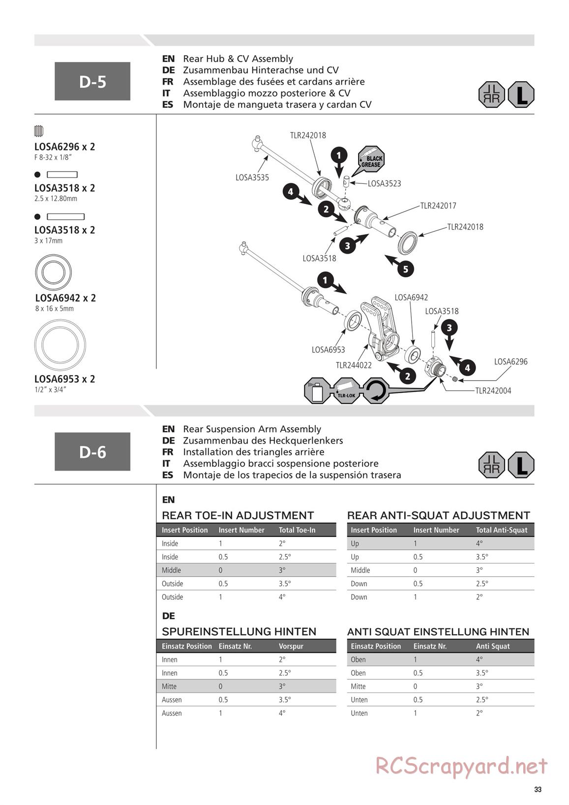 Team Losi - 8ight 4.0 Race - Manual - Page 33