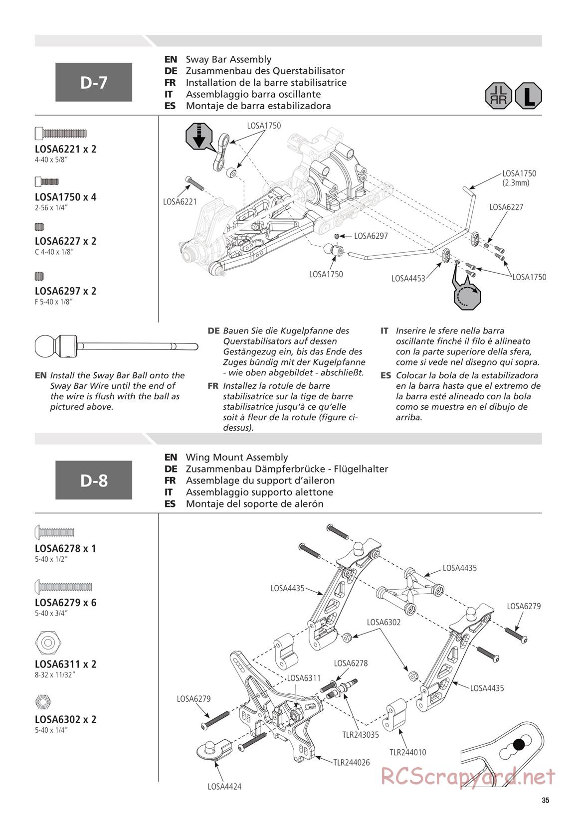 Team Losi - 8ight 4.0 Race - Manual - Page 35