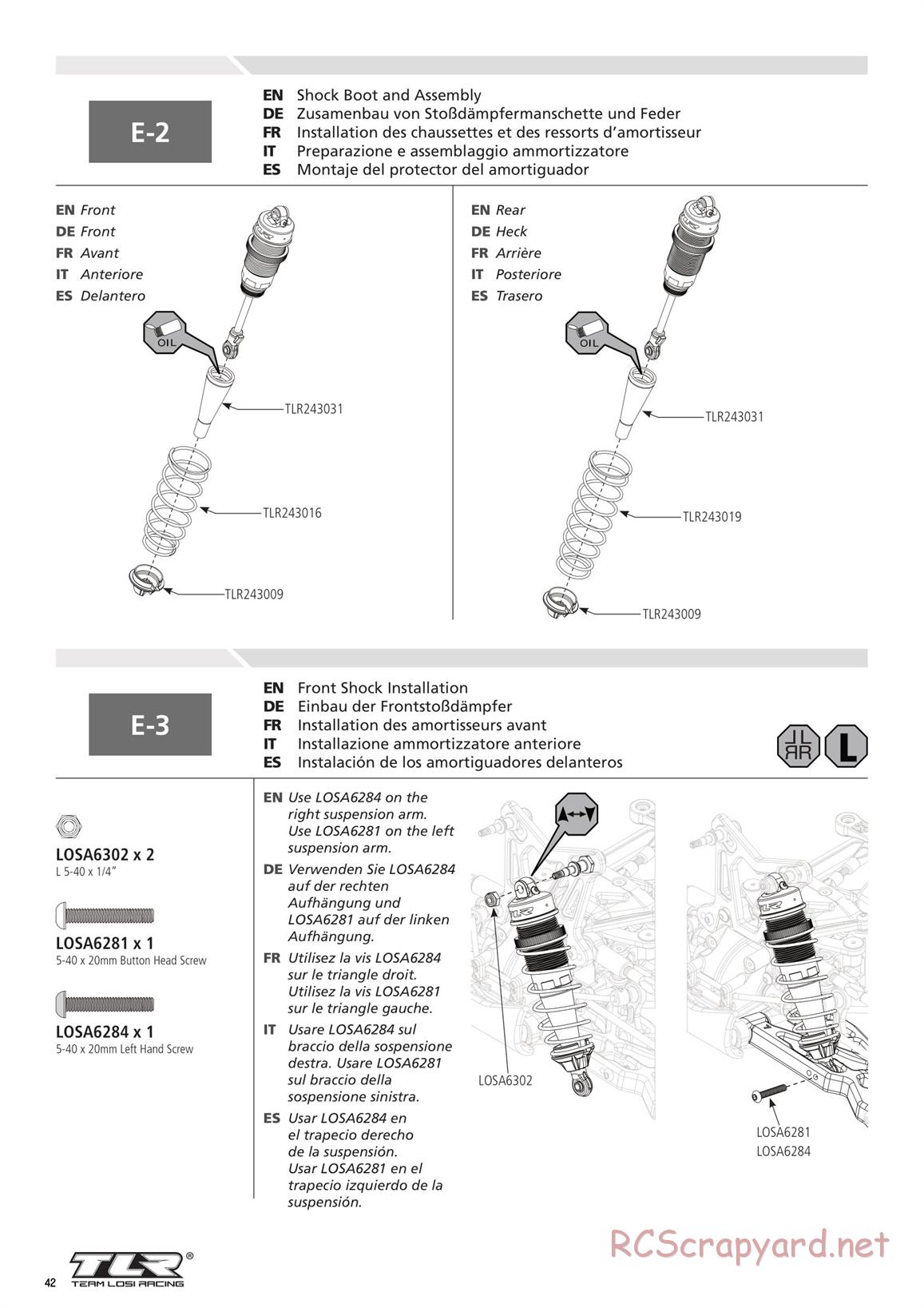 Team Losi - 8ight 4.0 Race - Manual - Page 42