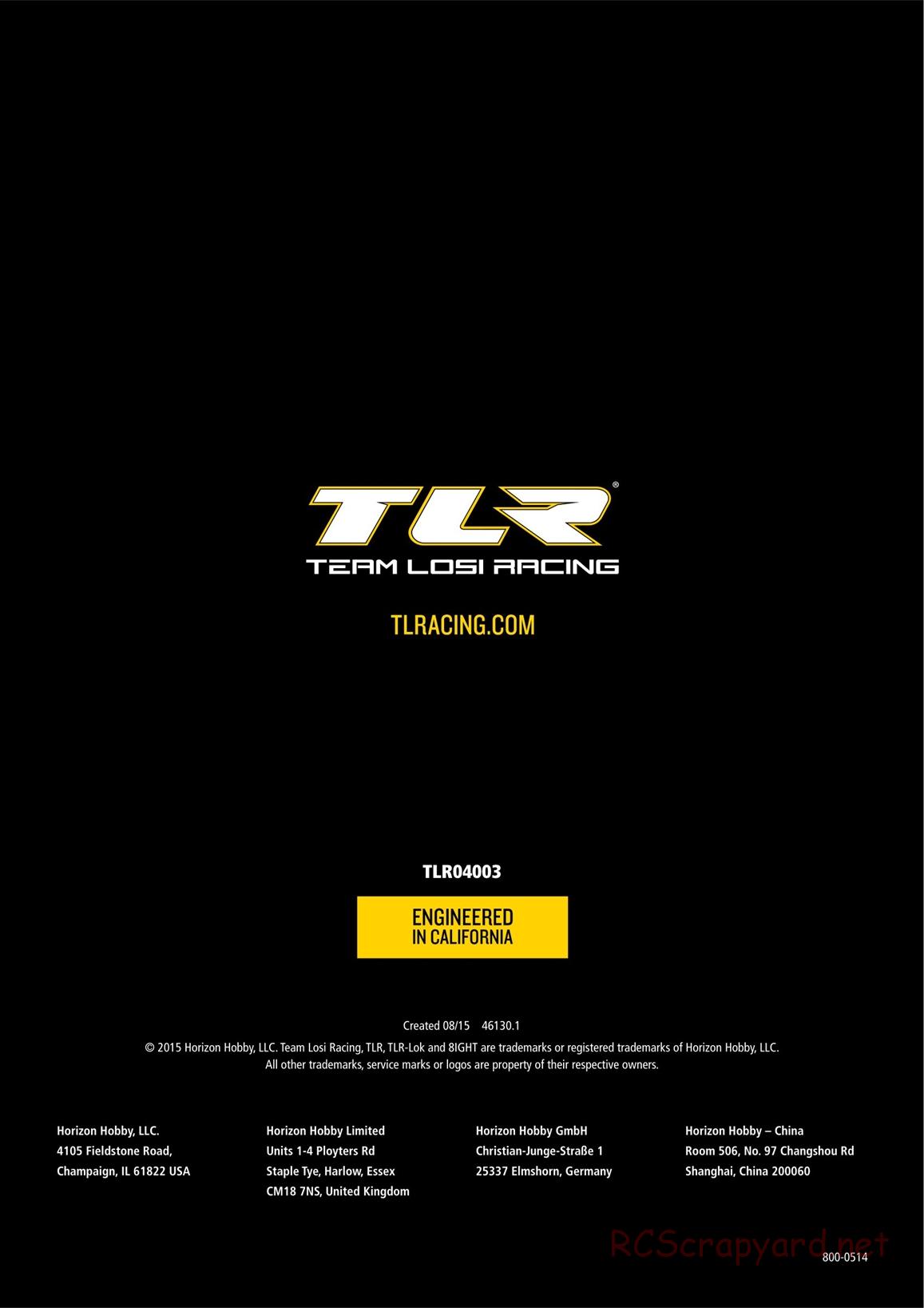 Team Losi - 8ight 4.0 Race - Manual - Page 80