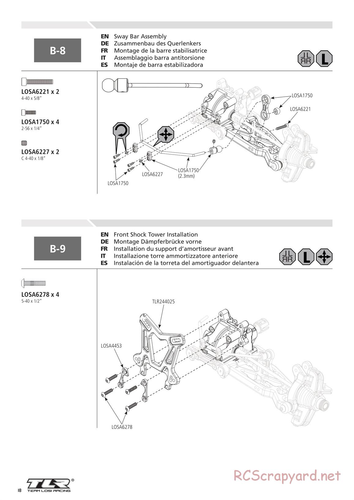 Team Losi - 8ight-E 4.0 - Manual - Page 18