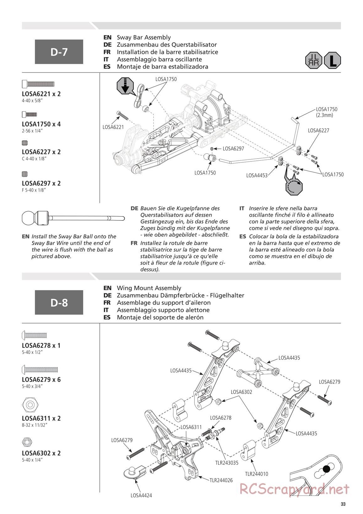 Team Losi - 8ight-E 4.0 - Manual - Page 33