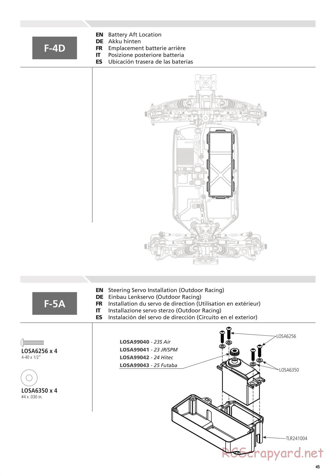 Team Losi - 8ight-E 4.0 - Manual - Page 45