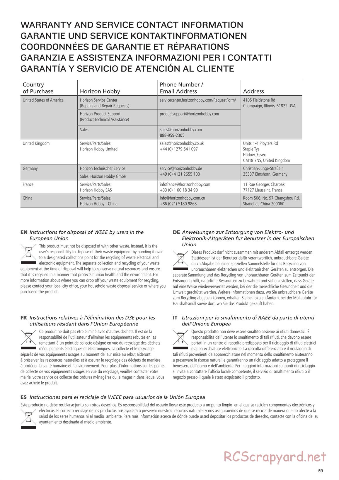 Team Losi - 8ight-E 4.0 - Manual - Page 59