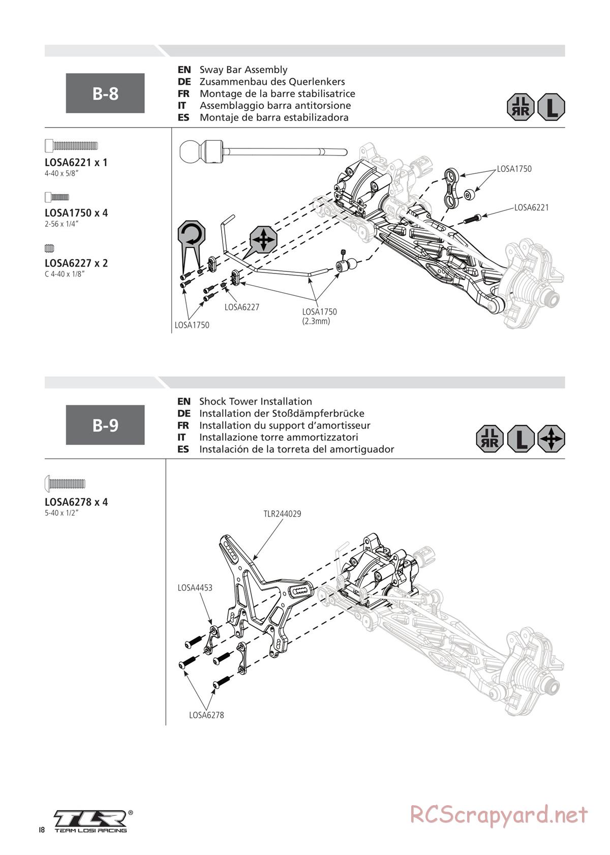 Team Losi - 8ight-T 4.0 Race - Manual - Page 18